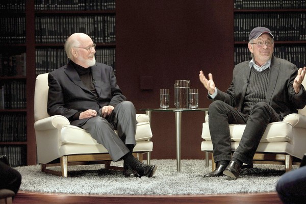 SUNDAY CALENDAR STORY FOR JANUARY 8, 2012. DO NOT USE PRIOR TO PUBLICATION ******************** Filmmaker Steven Spielberg , right, and composer John Williams discuss the "Art of Collaboration" on the "AFI's Master Class" premiere to be broadcast on Turner Classic Movies (TCM) on November 15, 2011, at 8 p.m. EST. (Adam Rose/Courtesy TCM/MCT)